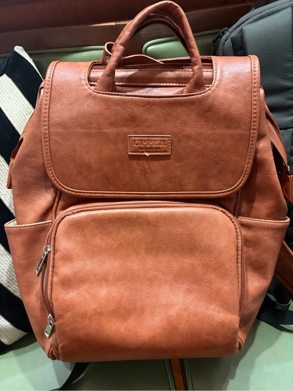 Unbranded Women's Tan Baby Diaper Backpack - Convertible Organizer Bag